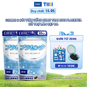 Combo 2 Gói Viên Uống Nhau Thai DHC Placenta Hỗ Trợ Làm Đẹp Da 20 Ngày (Gói 60 Viên x2)