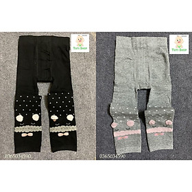 QUẦN TẤT LEN LEGGING XUẤT HÀN không bàn co giãn, mặc mùa thu đông siêu cute cho bé gái từ 1 2 3 4 tuổi