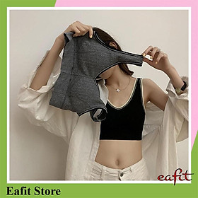 Áo bra croptop cổ tim cá tính tập gym yoga siêu hot EAFIT043