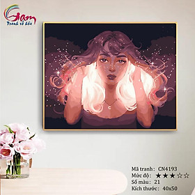 Mua Tranh tô màu theo số cô gái hiện đại CN4193