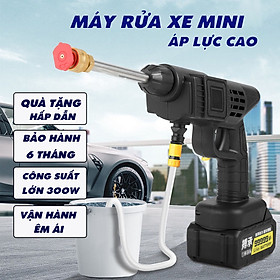 Mua Máy rửa xe sạc pin không dây đa năng kèm phụ kiện loại tốt áp lực mạnh hàng chất lượng cao