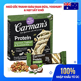 Thanh Giàu Đạm Carman s Protein Bar Coconut, Yoghurt, Roasted Nut - Vị Dừa