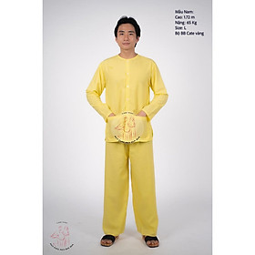 BIGSIZE Bộ Bà ba vàng nam bộ- Miền tây-giá rẻ- Có bộ bà ba Bigsize- Bà ba sỉ toàn quốc, may bộ áo bà ba theo yêu cầu - Vàng KATE