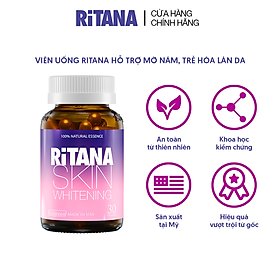 Viên uống RITANA trắng da mờ sạm nám với L-Glutathion, Sakura, Pomegranate, P.Leucotomos, collagen (30 viên)