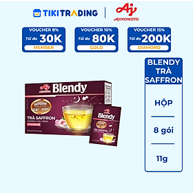 Blendy Trà Saffron hương Hoa hồng 11g/Gói (1 Hộp 8 Gói)