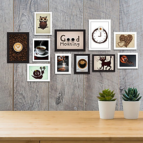 Bộ 11 khung ảnh độc đáo hình cà phê đẹp WK173