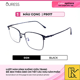 GỌNG KÍNH TITAN NAM (Titanium Pors Men) CHẤT LIỆU VƯỢT TRỘI SIÊU NHẸ SIÊU BỀN – HÀNG CHÍNH HÃNG P9017 - Xám