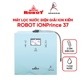 Máy Lọc Nước Điện Giải Ion Kiềm ROBOT IonPrince 37 - Bộ Điện Phân Korea Với 3 Tấm Điện Cực Titanium - Hàng Chính Hãng