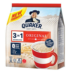 Thức Uống Yến Mạch Quaker 3in1 - Vị Truyền Thống 420g