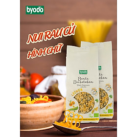 Nui rau củ hữu cơ cho bé hình chữ 250g Byodo