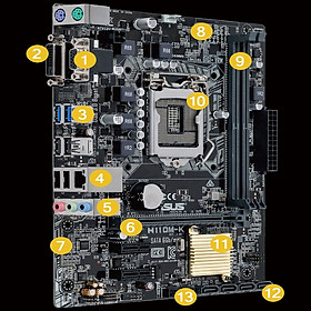 Hình ảnh Main Asus H110M-K Hàng Chính Hãng