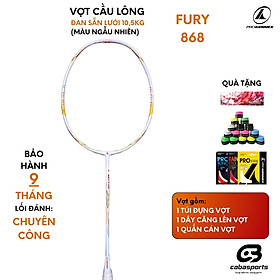 Vợt cầu lông Prokennex Fury 868 căng sẵn 10.5kg tặng kèm túi đựng vợt và quấn cán vợt chính hãng