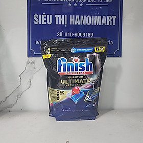 Viên Rửa Chén Bát Finish Quantum Ultimate Túi 60 Viên - Nhập khẩu từ Đức