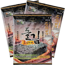 Rong Biển Nướng Giòn có gia vị Snack Dolgim 24G ăn liền