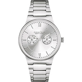 Đồng Hồ Nam Dây Thép Không Gỉ Caravelle 43A134 (40mm) - Trắng