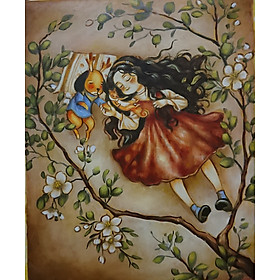 Mua Mộng Mơ- Tranh Sơn Dầu Vẽ Tay 40x50cm