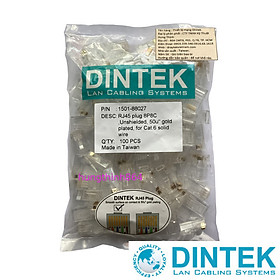 Đầu mạng RJ45 DINTEK UTP Cat.6e (P/N: 1501-88027) - 100 Đầu/ Bịch.