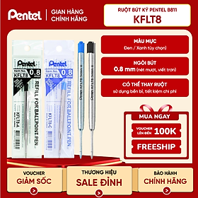 Ruột Bút Ký Nhật Bản Pentel B811 - KFLT8 | Ngòi 0.8mm | 2 Màu Mực (Xanh, Đen)