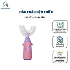 Bàn Chải Đánh Răng Điện Tử Hình Chữ U Bằng Silicone 360° Tự Động Chăm Sóc Răng Miệng Cho Trẻ Em - Hàng Loại 1 - Chính Hãng MINIIN