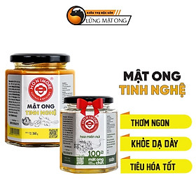 Combo mật ong tinh bột nghệ Honimore 360g và mật ong rừng nguyên chất 360g - Giúp hỗ trợ cải thiện đau dạ dày, chăm sóc da, tăng cường sức đề kháng