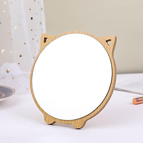 Mua Gương gỗ để bàn trang điểm tai gấu mèo thỏ kute dễ thương CHIBI HUB