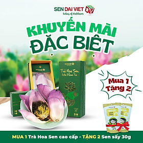 [Mua 1 tặng 2] Trà Hoa Sen Sấy Thăng Hoa- Tinh Hoa Thiên Nhiên Việt, Hộp Quà Cao Cấp, ĐV- Sen Đại Việt- Hộp 1 Bông 16g