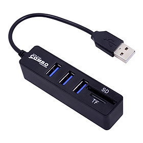 Bộ chia 3 cổng USB 2.0 tích hợp đầu đọc thẻ nhớ 2 trong 1