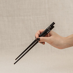 Mua Đũa vuông (21cm) - 3 vạch trai - gỗ mun