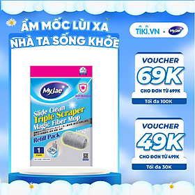 Mua Bông Lau Thay Thế MyJae Đài Loan Sợi Microfiber Dành Cho Cây Lau Nhà 3 Lần Vắt 33cm x 12cm