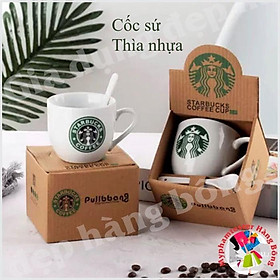 Mua (SIÊU HOT) Cốc sứ starbucks kèm thìa