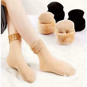 Bộ 10 đôi tất nữ lót lông sinh nhiệt siêu ấm ngày đại hàn Tặng 01 ĐÔI TẤT CÔNG CHÚA SIÊU XINH