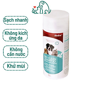 Bột phấn tắm khô chó mèo Dry Clean Biloline hương nước hoa chai 100g