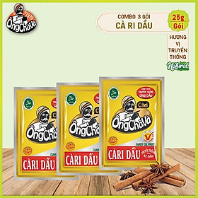 Combo 3 Gói CÀ RI DẦU Ông Chà Và 25 gram