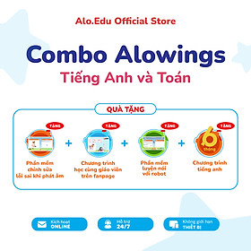 [Trọn đời] Combo ALOWINGS Tiếng Anh và Toán - Ứng dụng học tập chuẩn Sách Giáo Khoa từ Lớp 6 đến Lớp 9