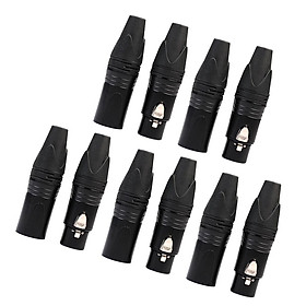 5 Pairs 3 Pin XLR Microphone Plug Audio Cable Connector Male & Female DIY