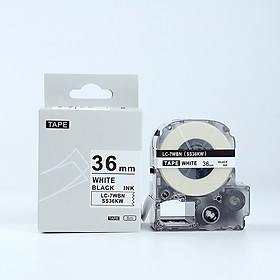 Mua Tape nhãn in tương thích SS36KW (LC-7WBN) dùng cho máy in nhãn KingJim SR & EPSON LW (chữ đen nền trắng  36mm)