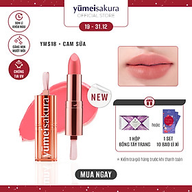 Son Thỏi Màu Cam Sữa Lì Mịn Siêu Dưỡng Yumeisakura Chotto Matte Milky Orange Lipstick YMS18 3.5g