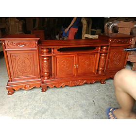 Mua Kệ tivi cột nho gỗ gụ