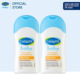 [GIFT] Combo 2 Sữa dưỡng ẩm dịu nhẹ hằng ngày cho bé Cetaphil Baby Daily Lotion with Organic Calendula 50ml