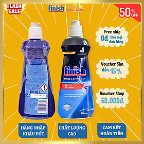 Nước làm bóng và khô chén, đĩa Finish Dishwasher Rinse Aid Shinier & Drier Dishes Lemon Sparkle 800ml QT004996 - hương chanh
