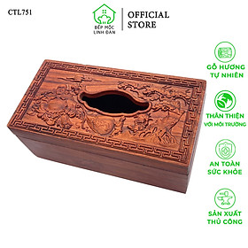 Mua Hộp Khăn Giấy Gỗ Hương HAHANCO Khắc Phật Di Lặc Kéo Bao Tiền  CTL751 