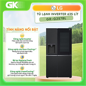 Tủ lạnh LG Inverter 635 lít Side By Side InstaView GR-G257BL - Hàng chính hãng - Giao HCM và 1 số tỉnh thành