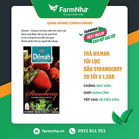 Trà Dilmah Strawberry Trà Dâu túi lọc 30g 20 túi x 1.5g - Tinh hoa trà Sri Lanka