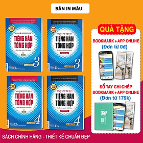 Combo (4 Cuốn) Giáo Trình Tiếng Hàn Tổng Hợp Trung Cấp Tập 3 + Tập 4 (Sách Giáo Khoa và Sách Bài Tập) - Phiên Bản Mới / IN MÀU / Sách Học Tiếng Hàn Hiệu Quả Cho Người Việt