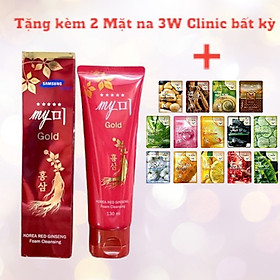 Sữa rửa mặt My Gold Sâm Đỏ - Tặng 2 mặt nạ Jant Blanc 