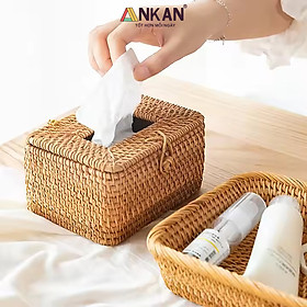 Mua Hộp Đựng Khăn Giấy Mây Tre Đan Tự Nhiên Cao Cấp – Hộp Khăn Giấy Trang Trí Bàn  Decor Nhà Hàng Khách Sạn
