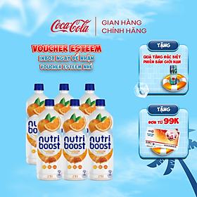 [TẶNG VOUCHER ESTEEM] Lốc 6 Chai Sữa Nutri Boost Hương Cam Chai 1L Sale 15.5 Coca-Cola Official Store