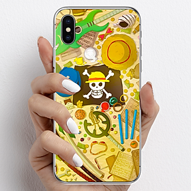 Ốp lưng cho iPhone XS, iPhone XS Max nhựa TPU mẫu One Piece cờ đen