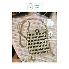 Túi điện thoại handmade đan móc thủ công NHÀ MỊ - Fishbone minibag