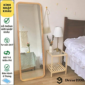 Mua GƯƠNG SHOP  SOI TOÀN THÂN BO GÓC  GƯƠNG SOI NỊNH DÁNG VIỀN GỖ THÔNG